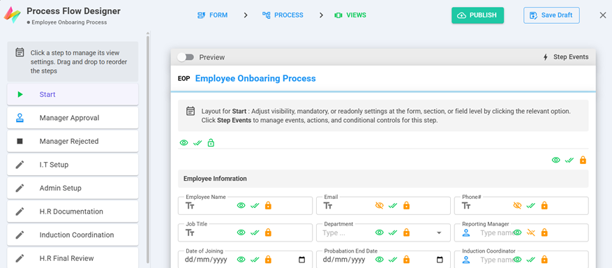 Process Views Control
