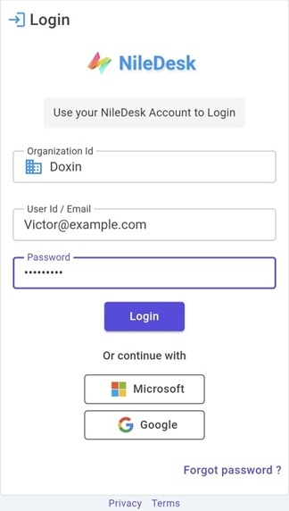 Mobile Login