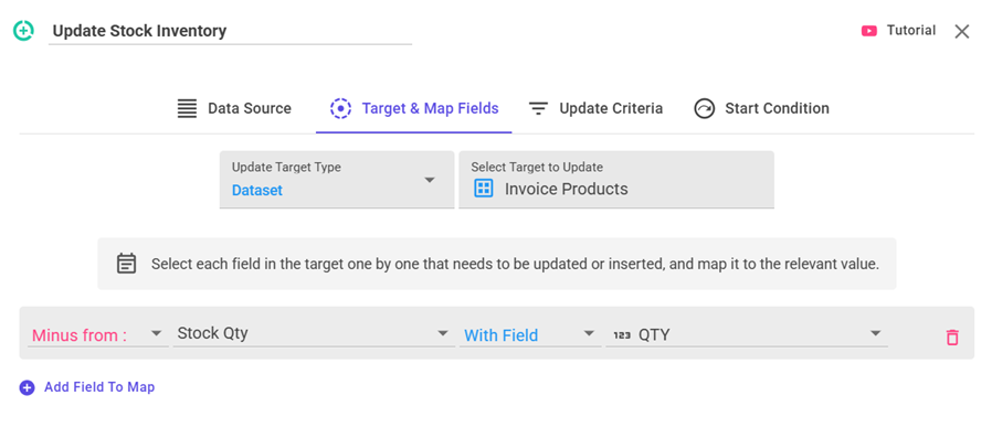 Update Task Data Target & Mapping