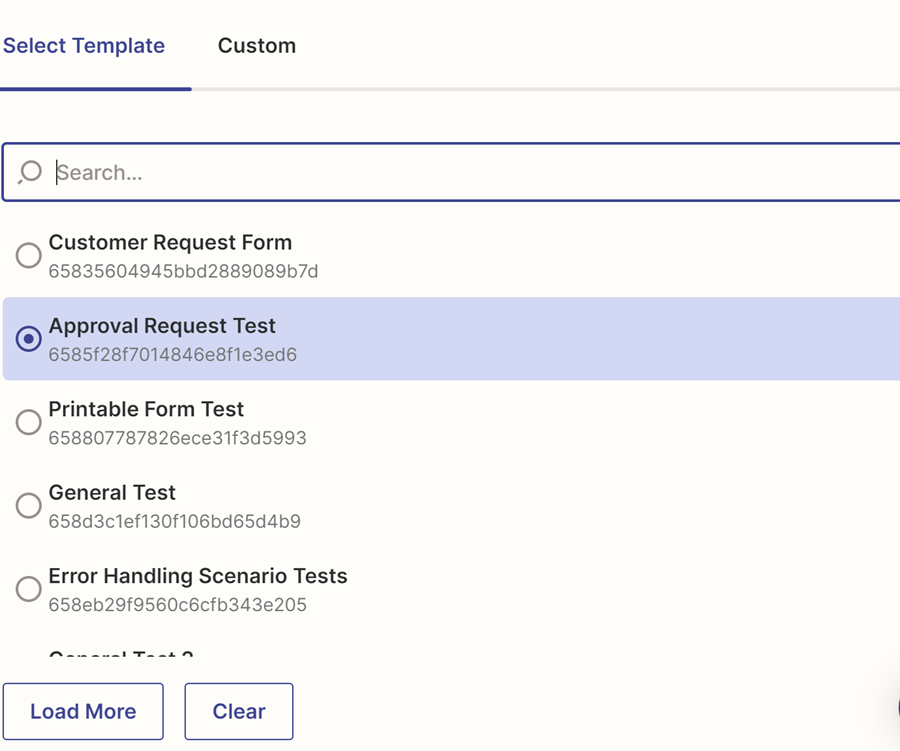 Zapier trigger test with sample data